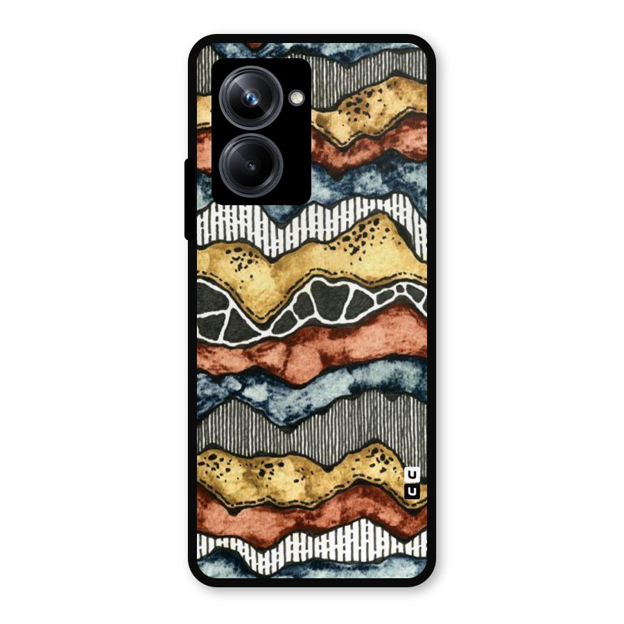Best Texture Pattern Metal Back Case for Realme 10 Pro