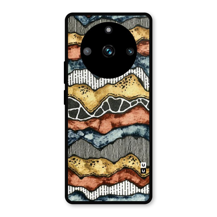 Best Texture Pattern Metal Back Case for Realme 11 Pro