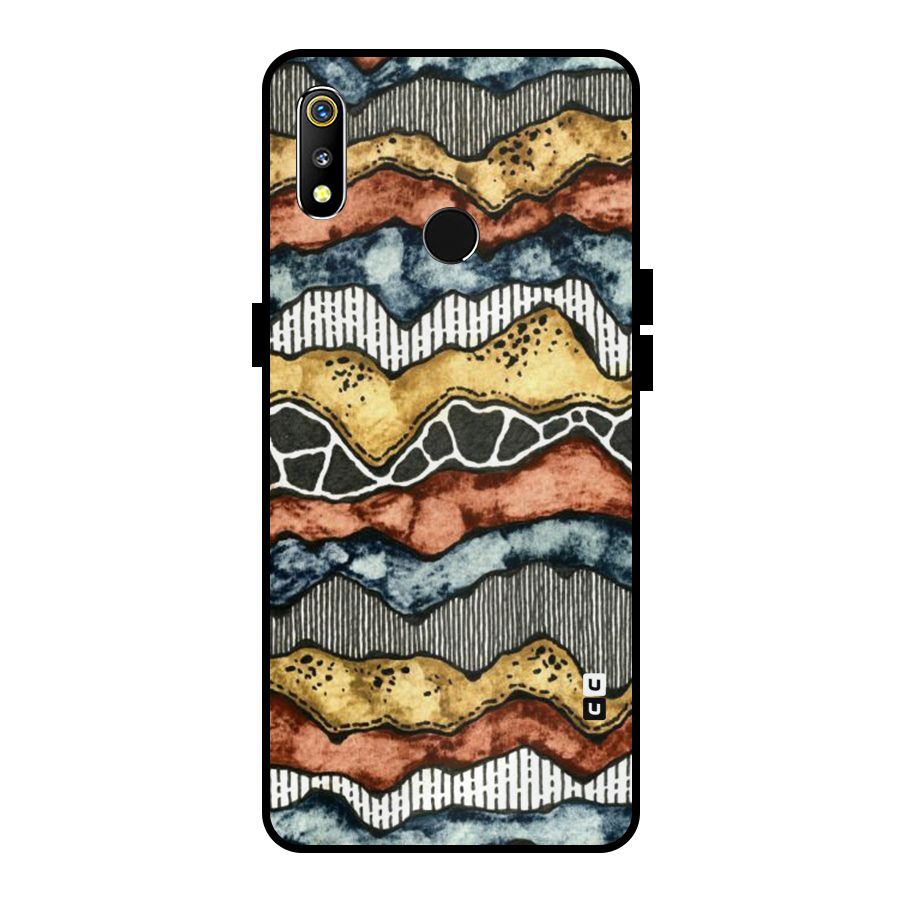 Best Texture Pattern Metal Back Case for Realme 3i