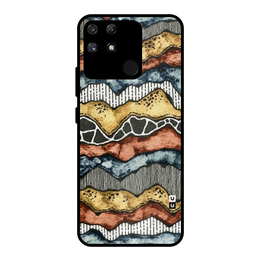Best Texture Pattern Metal Back Case for Realme Narzo 50A