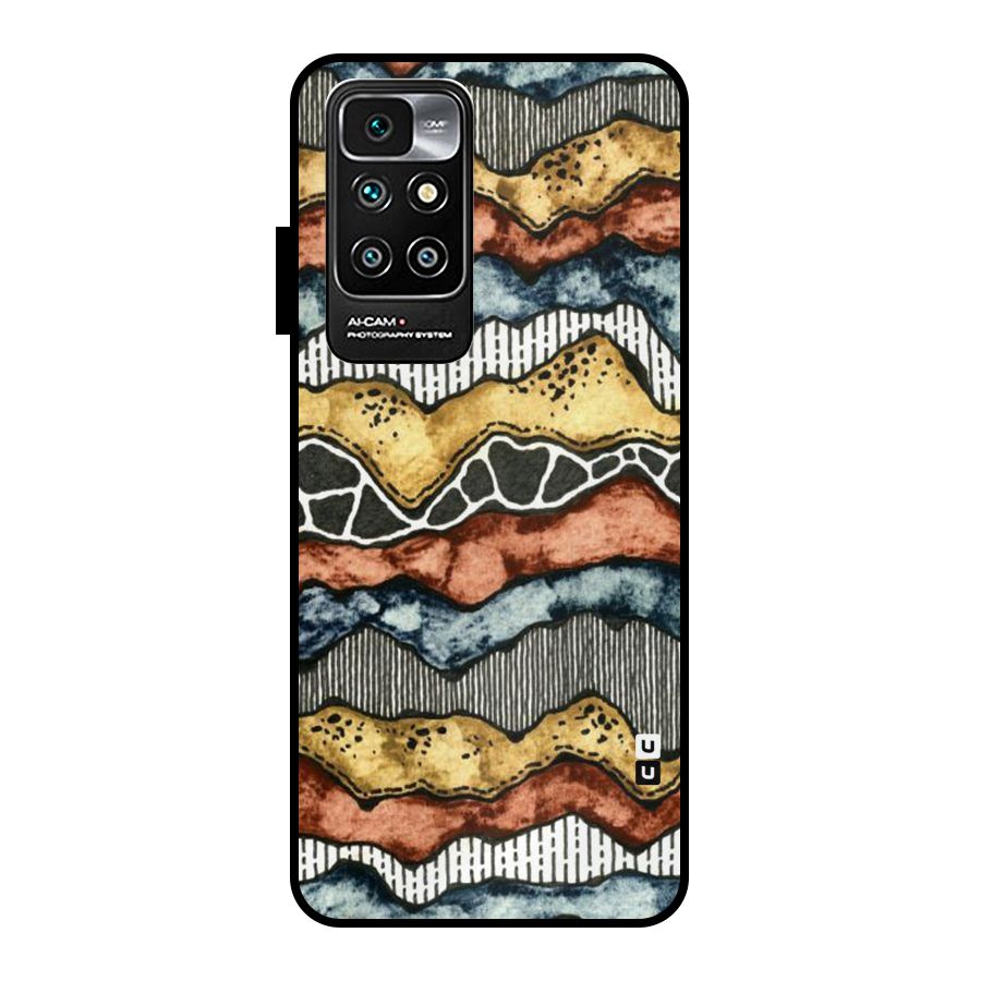 Best Texture Pattern Metal Back Case for Redmi 10 Prime