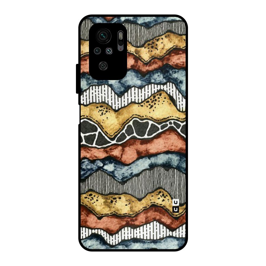 Best Texture Pattern Metal Back Case for Redmi Note 10S