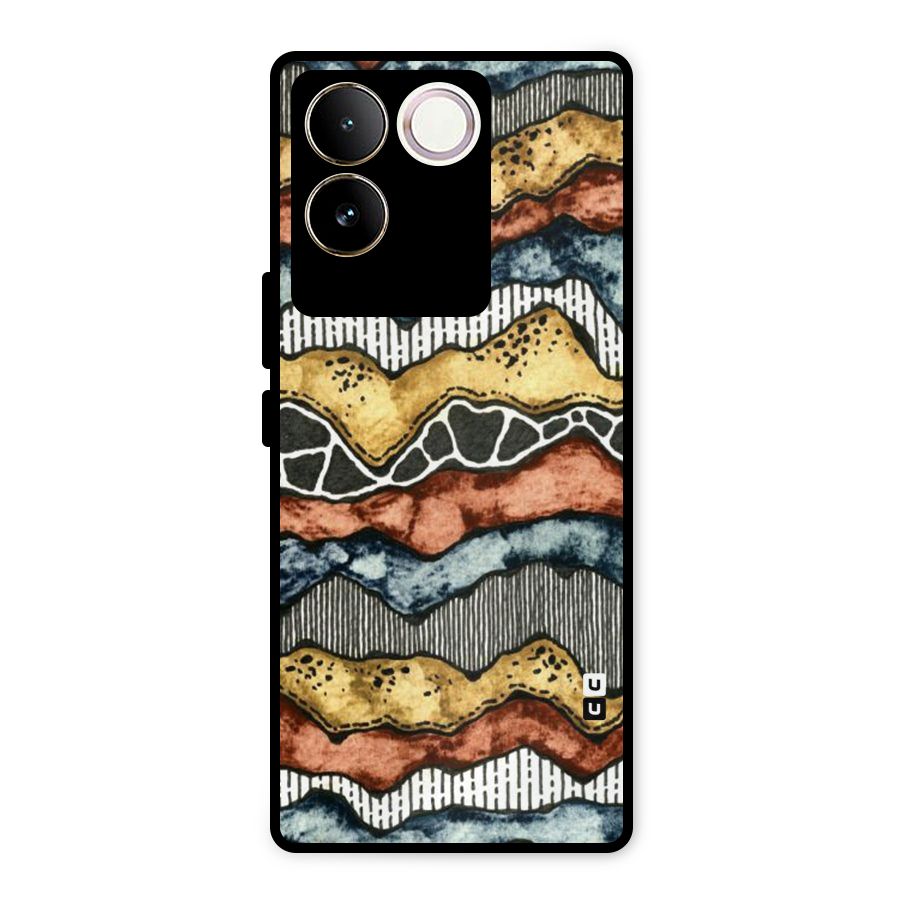 Best Texture Pattern Metal Back Case for Vivo T2 Pro