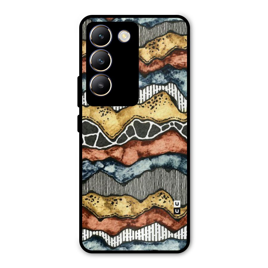 Best Texture Pattern Metal Back Case for Vivo T3 5G