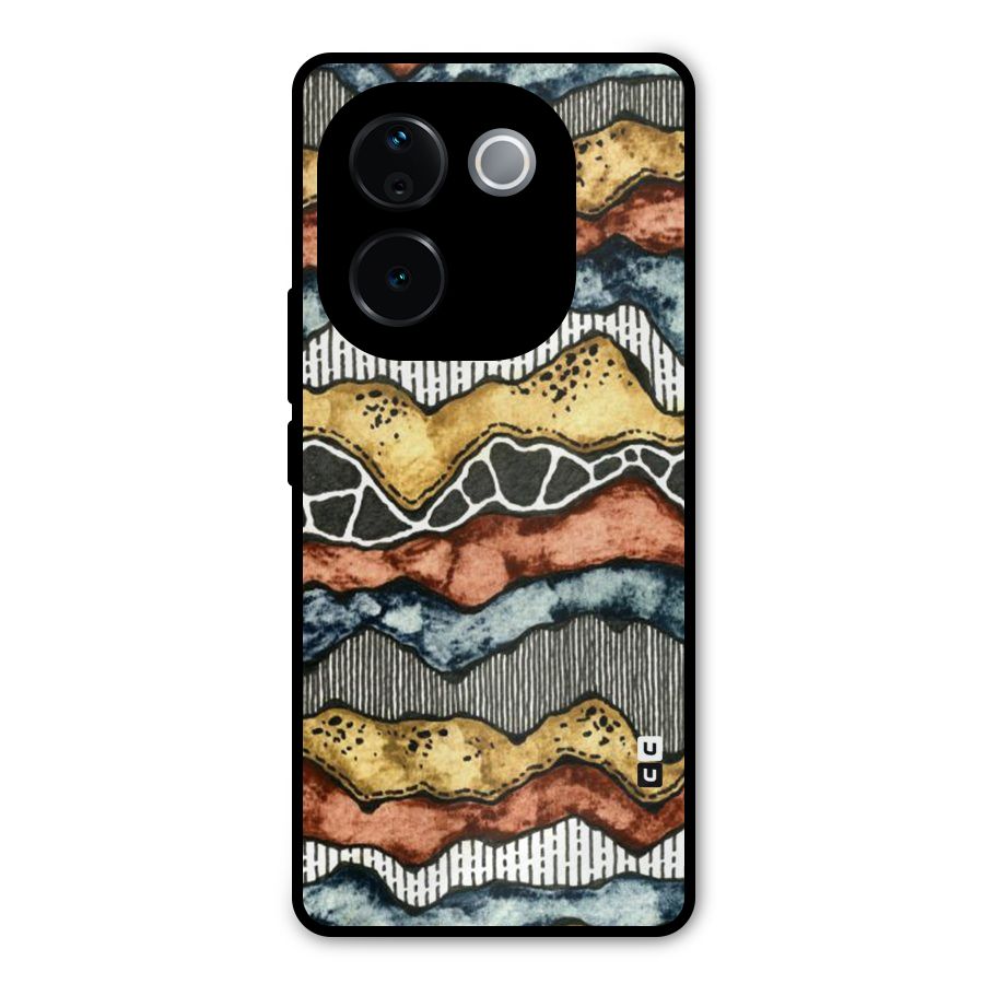 Best Texture Pattern Metal Back Case for Vivo T3 Pro