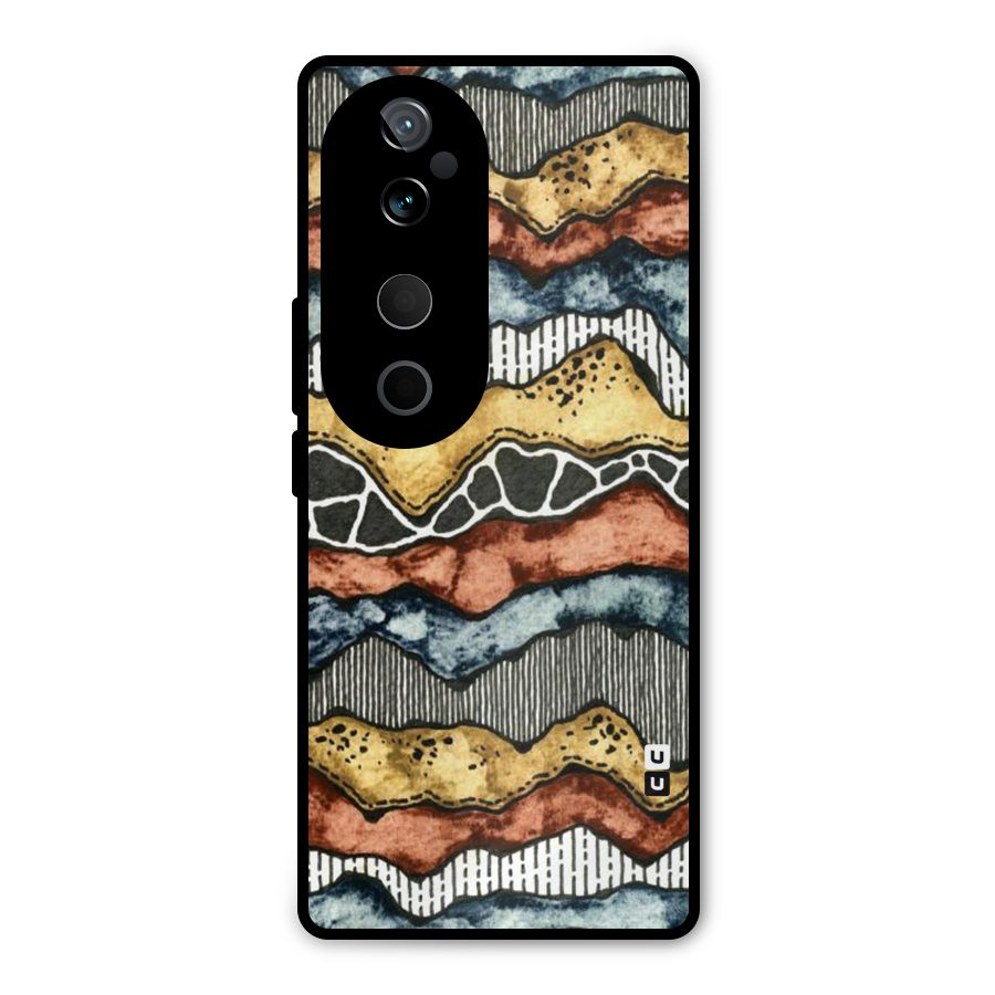 Best Texture Pattern Metal Back Case for Vivo T3 Ultra