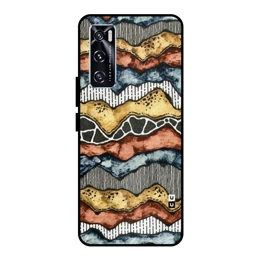 Best Texture Pattern Metal Back Case for Vivo V20 SE