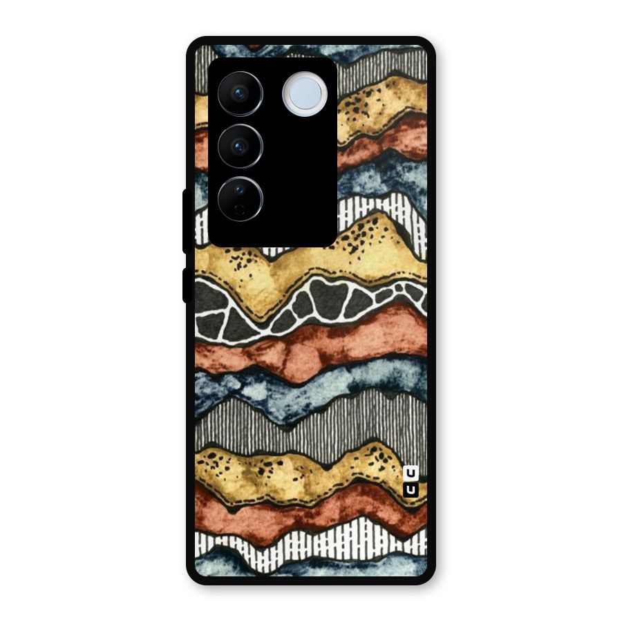 Best Texture Pattern Metal Back Case for Vivo V27