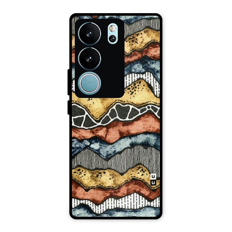 Best Texture Pattern Metal Back Case for Vivo V29