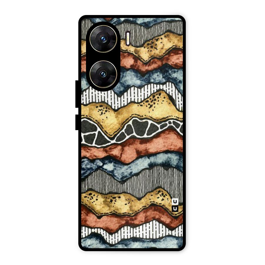 Best Texture Pattern Metal Back Case for Vivo V29e