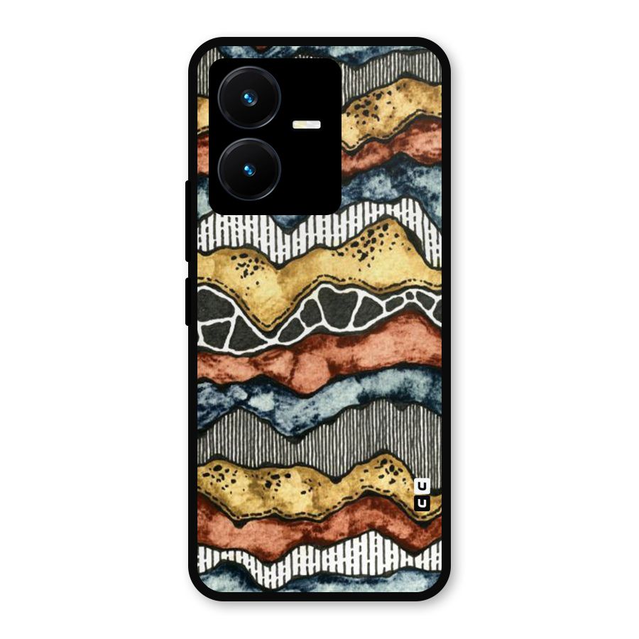 Best Texture Pattern Metal Back Case for Vivo Y22
