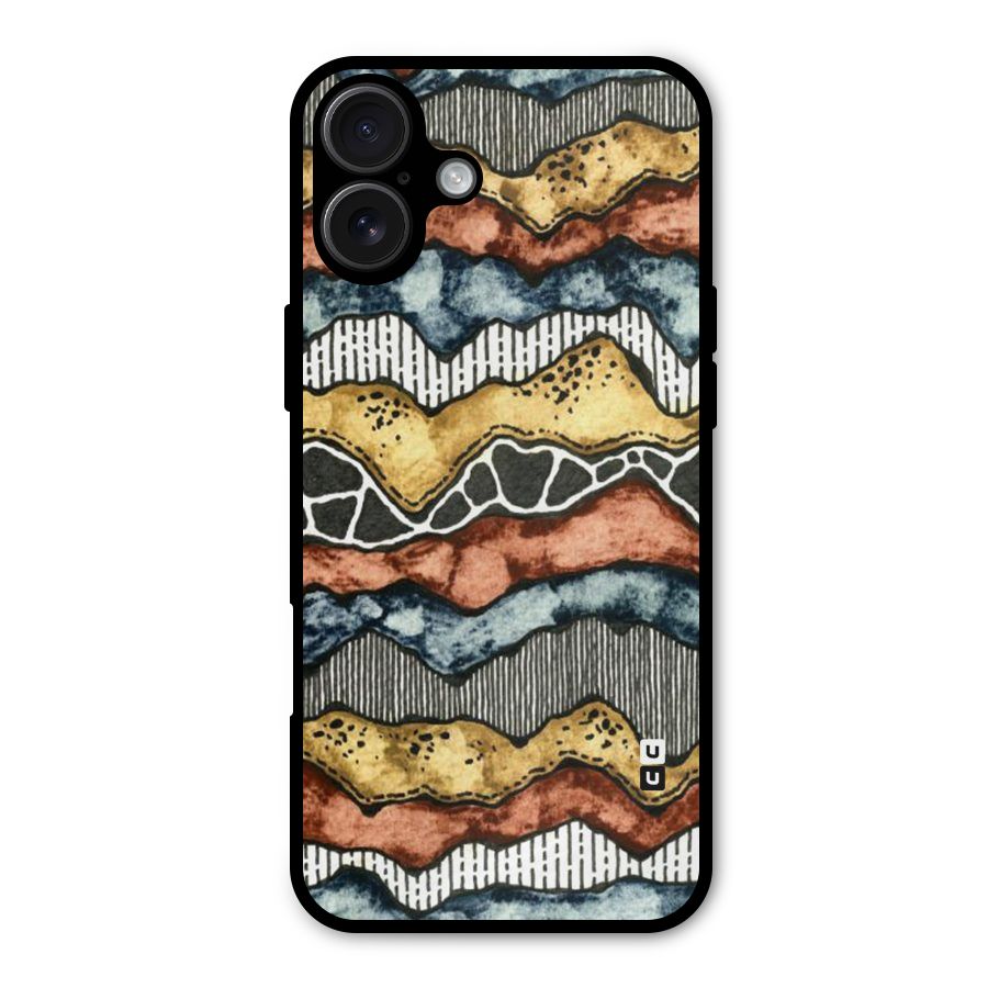 Best Texture Pattern Metal Back Case for iPhone 16 Plus