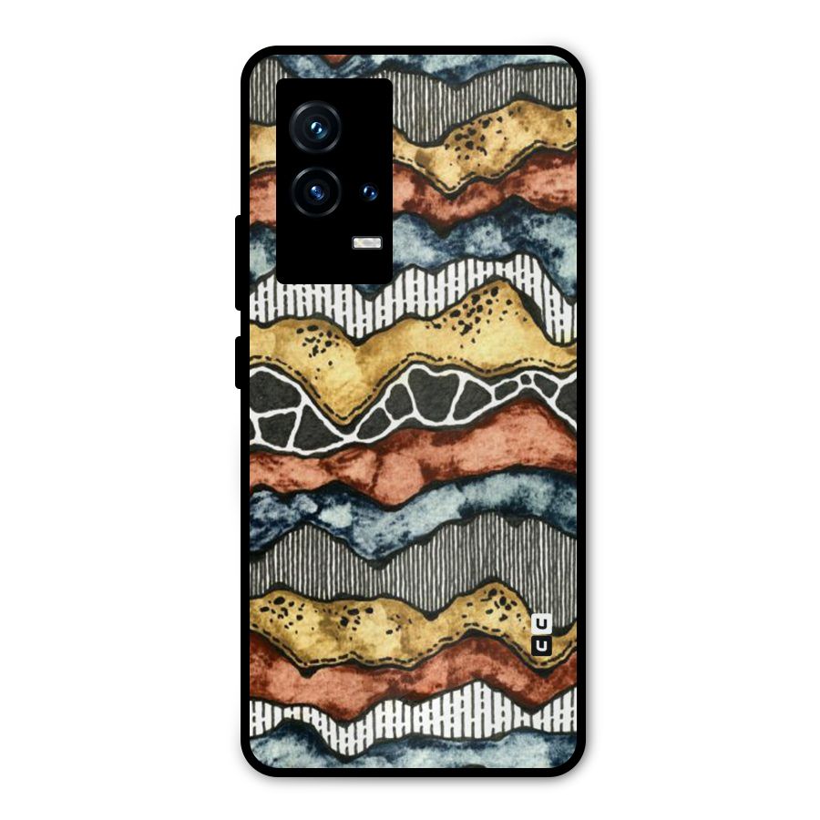 Best Texture Pattern Metal Back Case for iQOO 9 5G