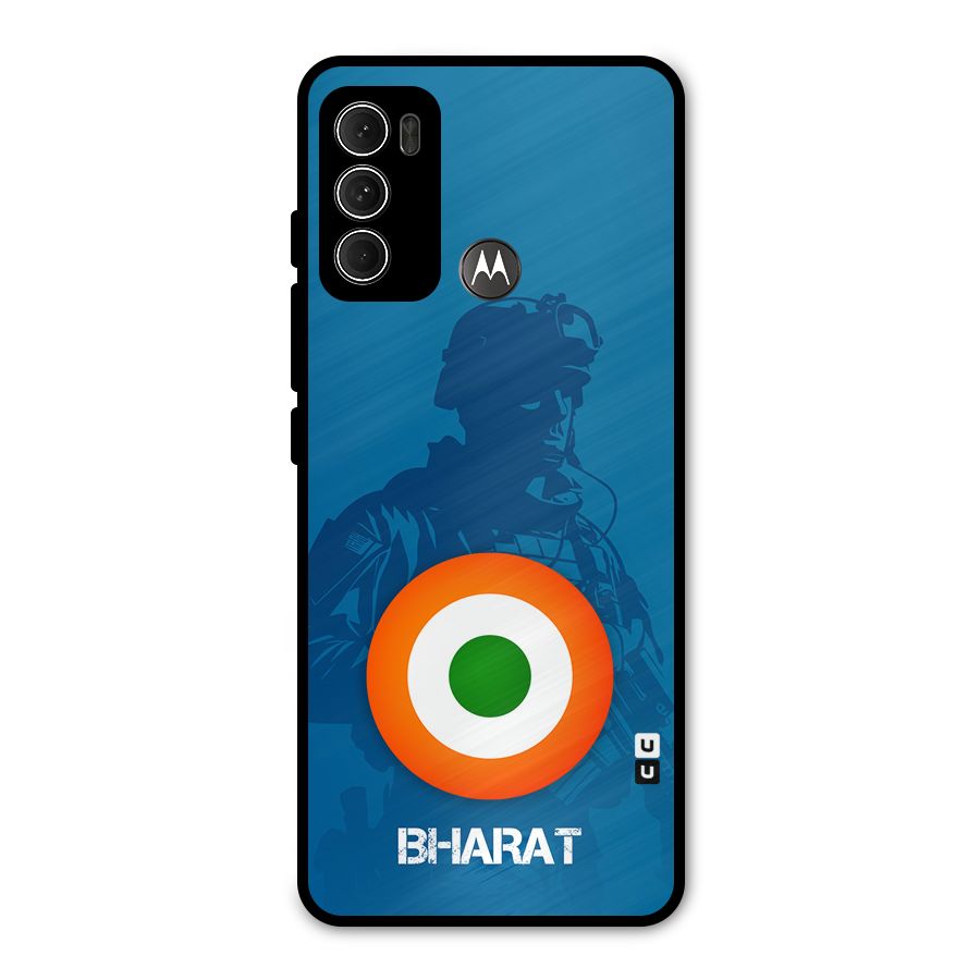 Bharat Commando Metal Back Case for Moto G60