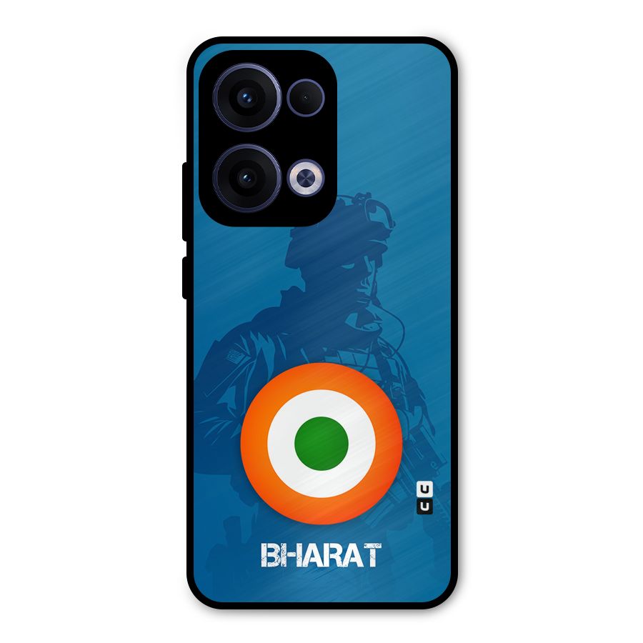 Bharat Commando Metal Back Case for Oppo Reno13