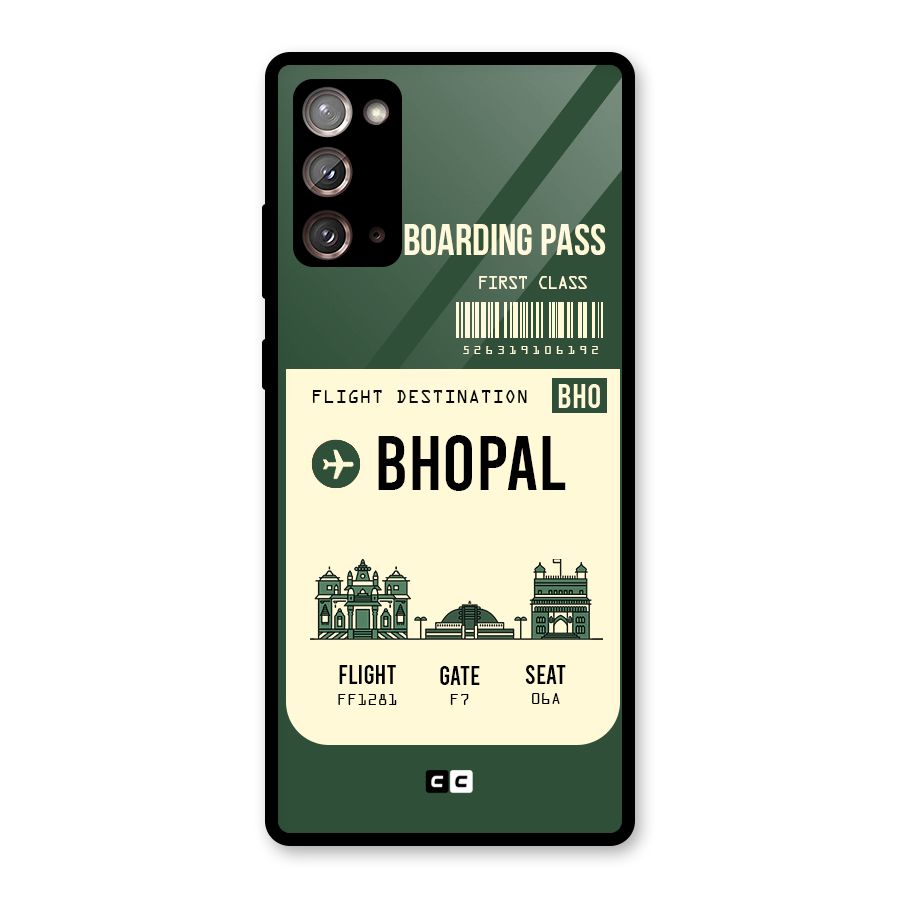 Bhopal Boarding Pass Glass Back Case for Galaxy Note 20