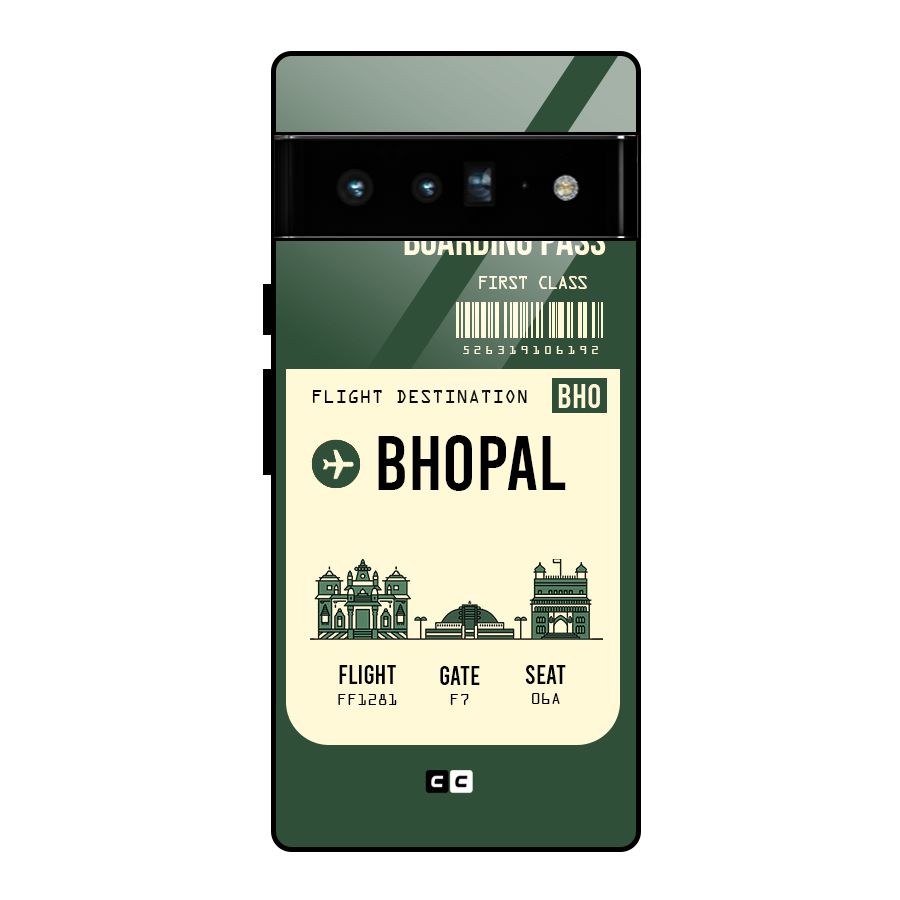 Bhopal Boarding Pass Glass Back Case for Google Pixel 6 Pro