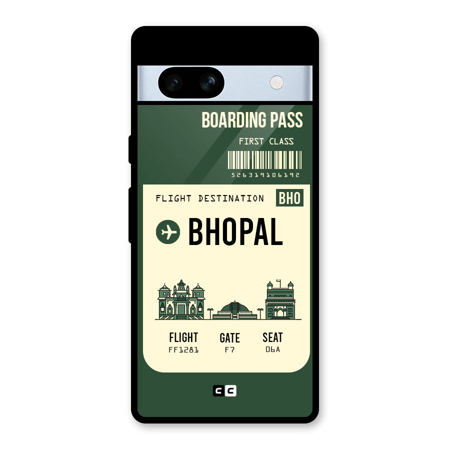 Bhopal Boarding Pass Glass Back Case for Google Pixel 7a