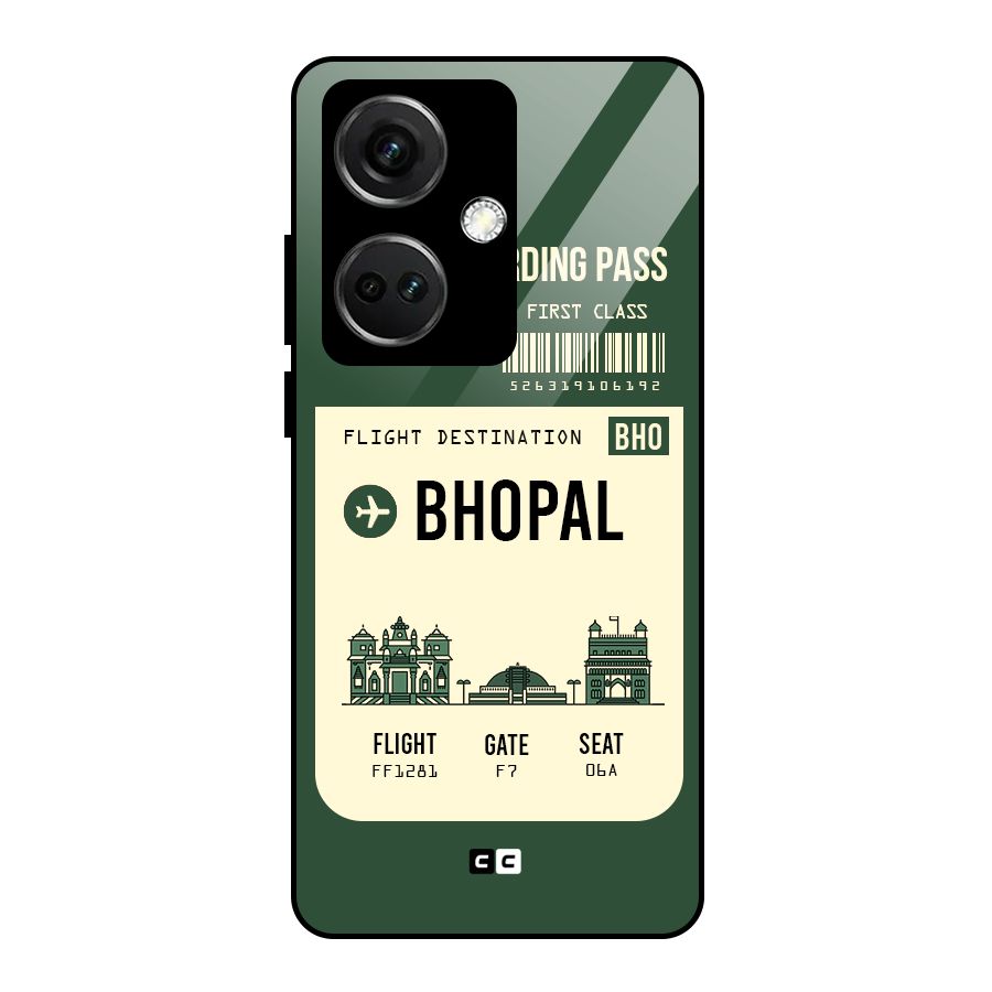 Bhopal Boarding Pass Glass Back Case for OnePlus Nord CE 3 5G