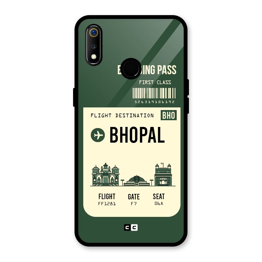 Bhopal Boarding Pass Glass Back Case for Realme 3i