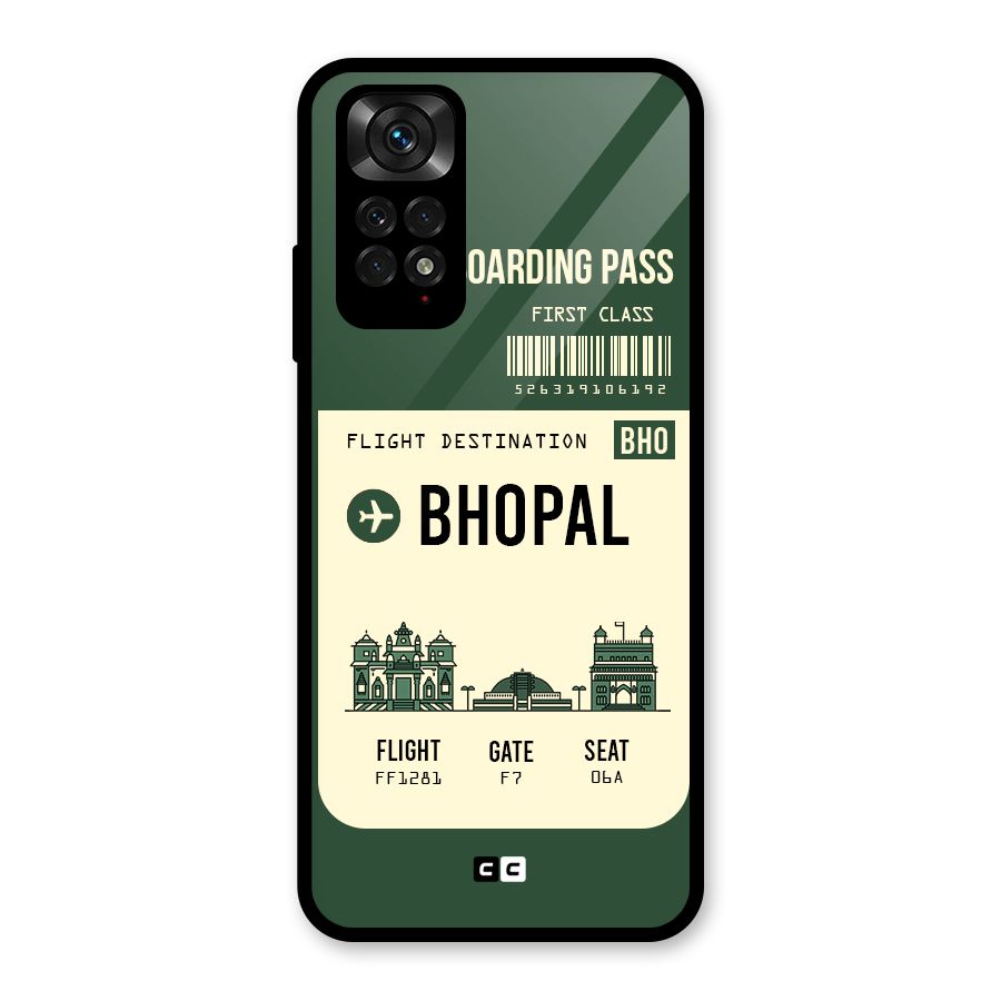 Bhopal Boarding Pass Glass Back Case for Redmi Note 11S