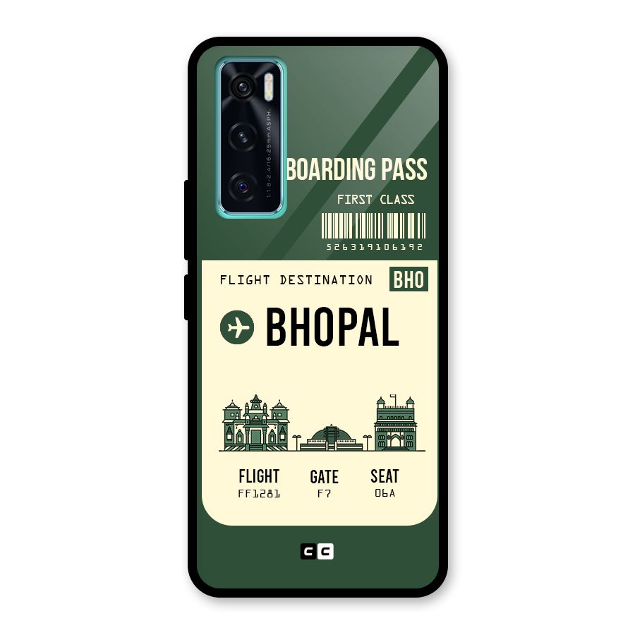 Bhopal Boarding Pass Glass Back Case for Vivo V20 SE