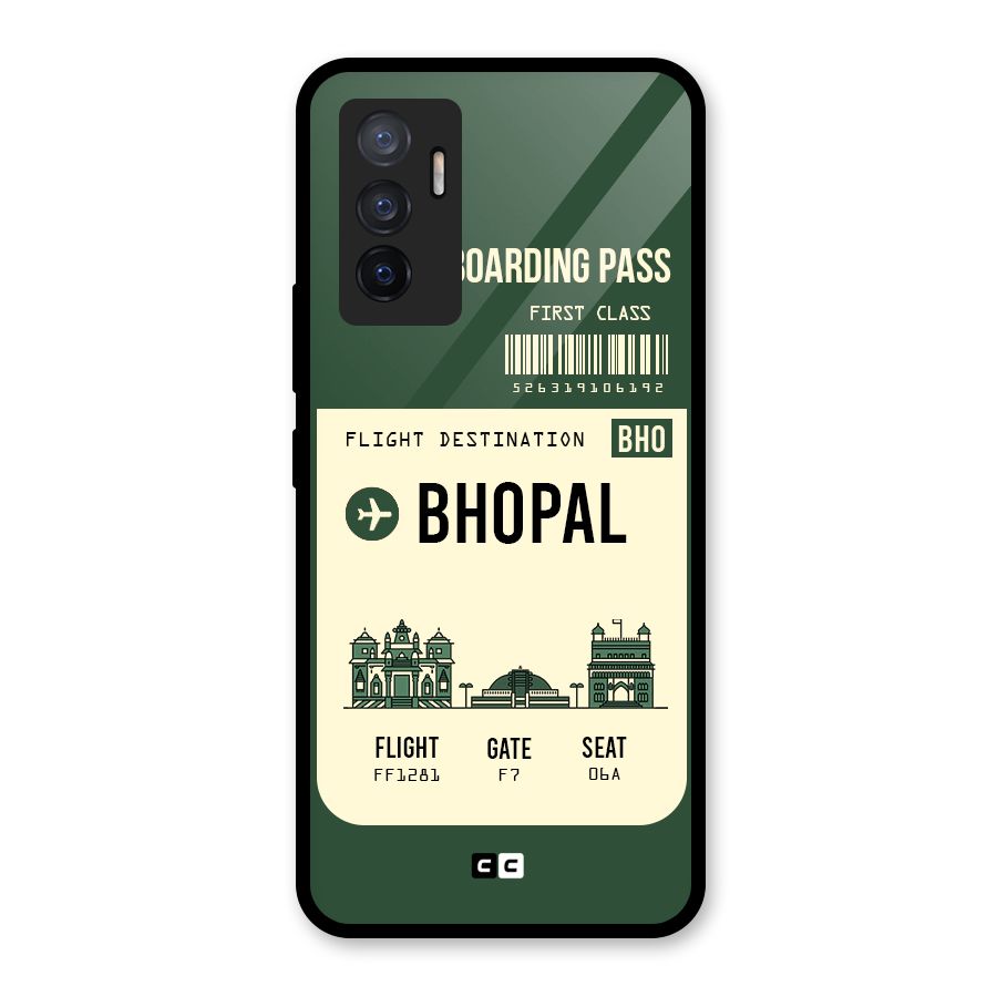 Bhopal Boarding Pass Glass Back Case for Vivo V23e