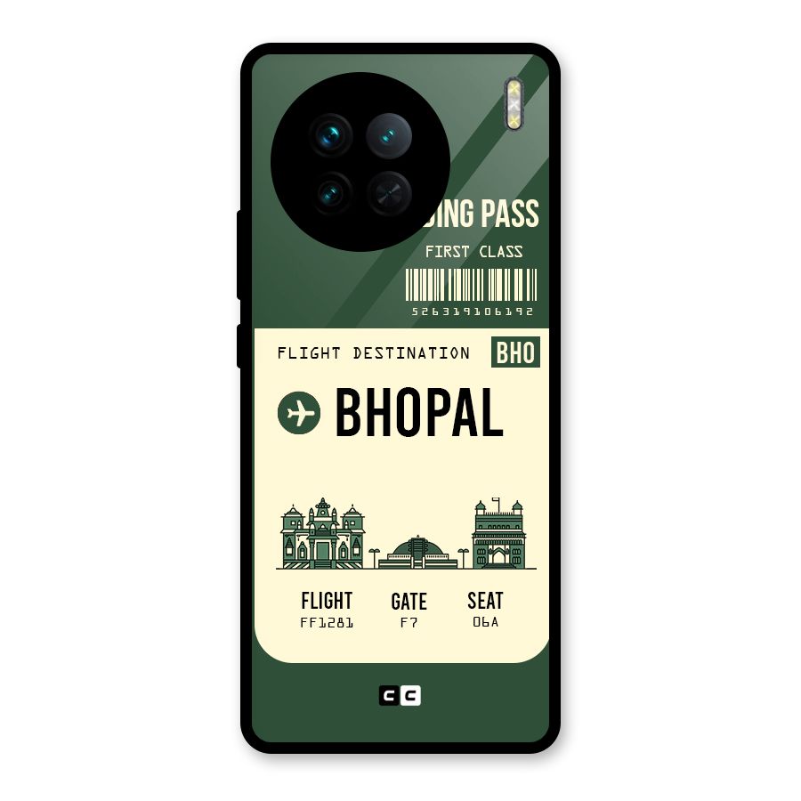 Bhopal Boarding Pass Glass Back Case for Vivo X90