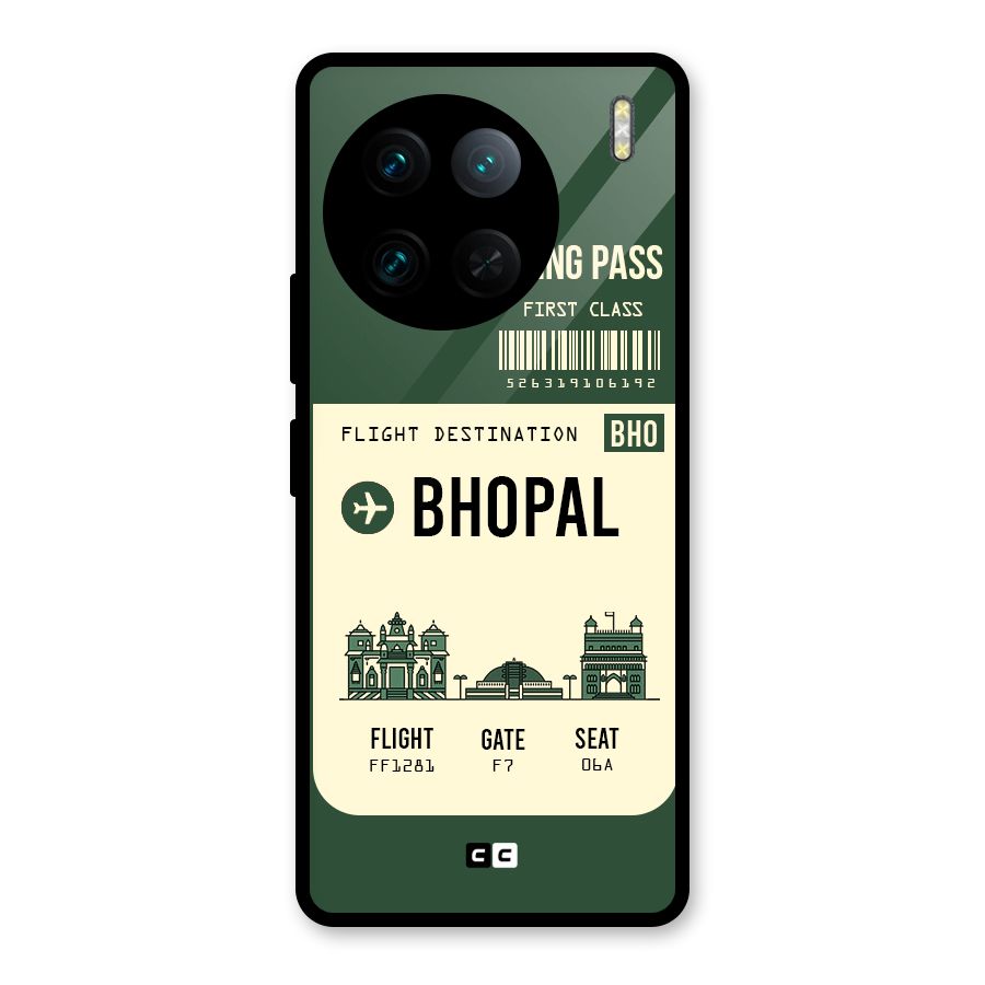 Bhopal Boarding Pass Glass Back Case for Vivo X90 Pro