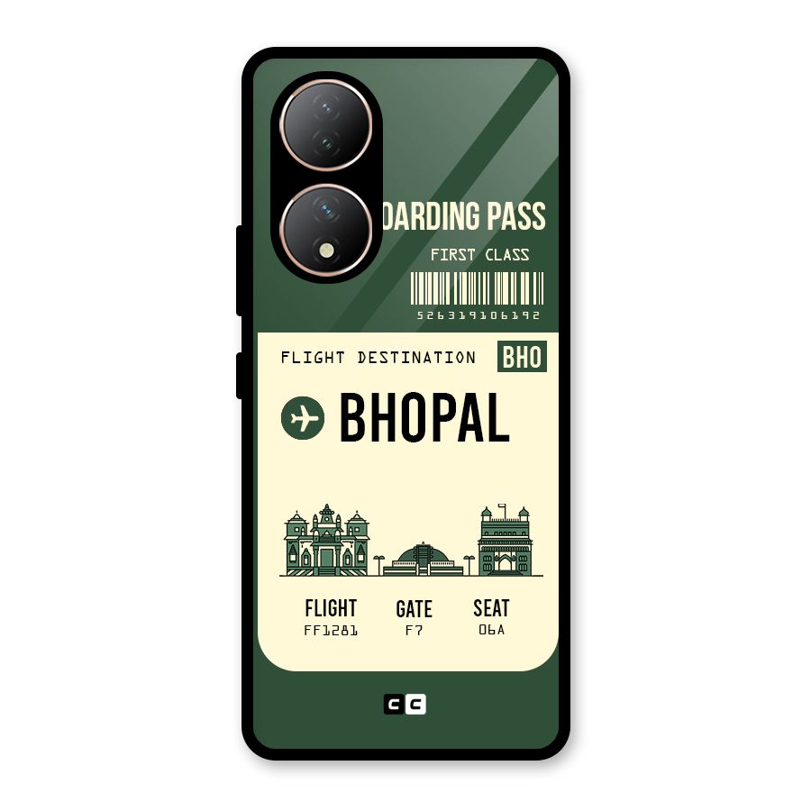 Bhopal Boarding Pass Glass Back Case for Vivo Y100A