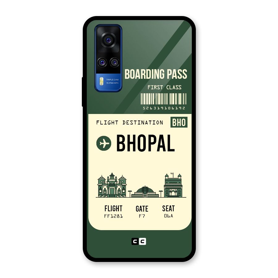 Bhopal Boarding Pass Glass Back Case for Vivo Y31