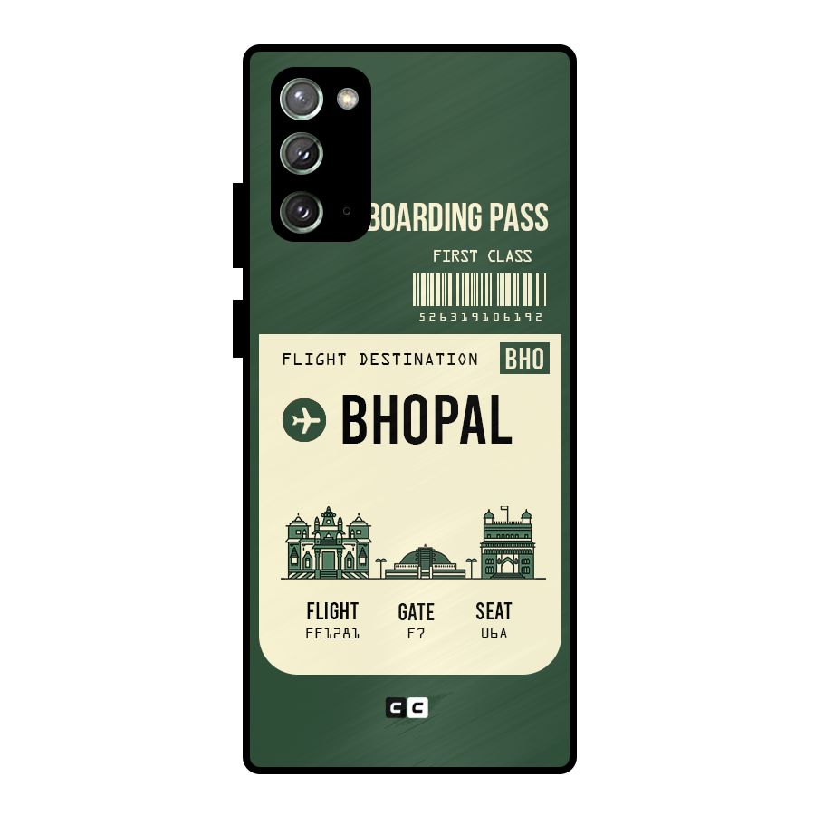 Bhopal Boarding Pass Metal Back Case for Galaxy Note 20