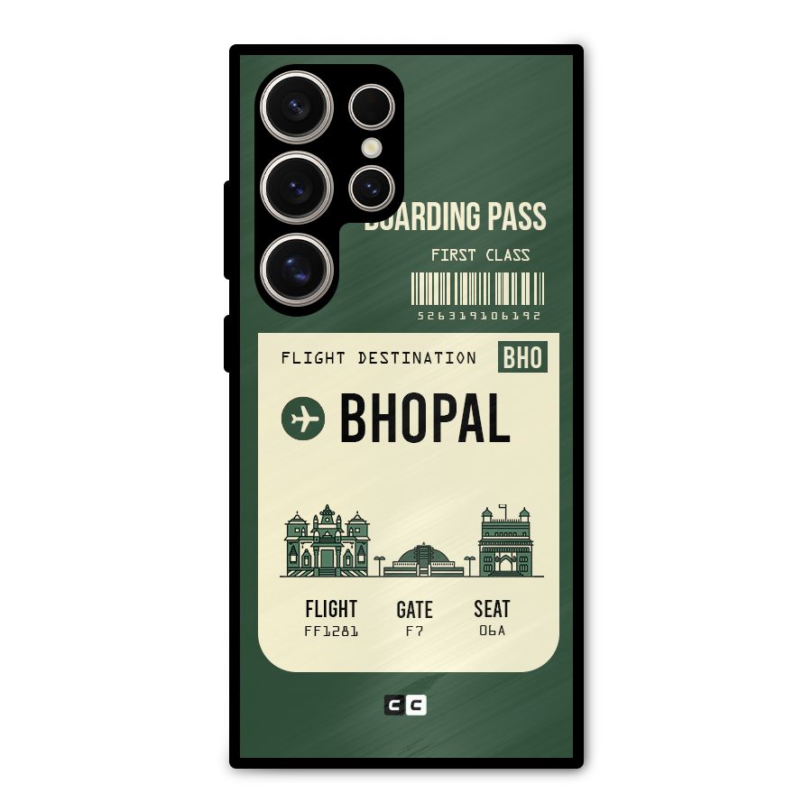 Bhopal Boarding Pass Metal Back Case for Galaxy S24 Ultra