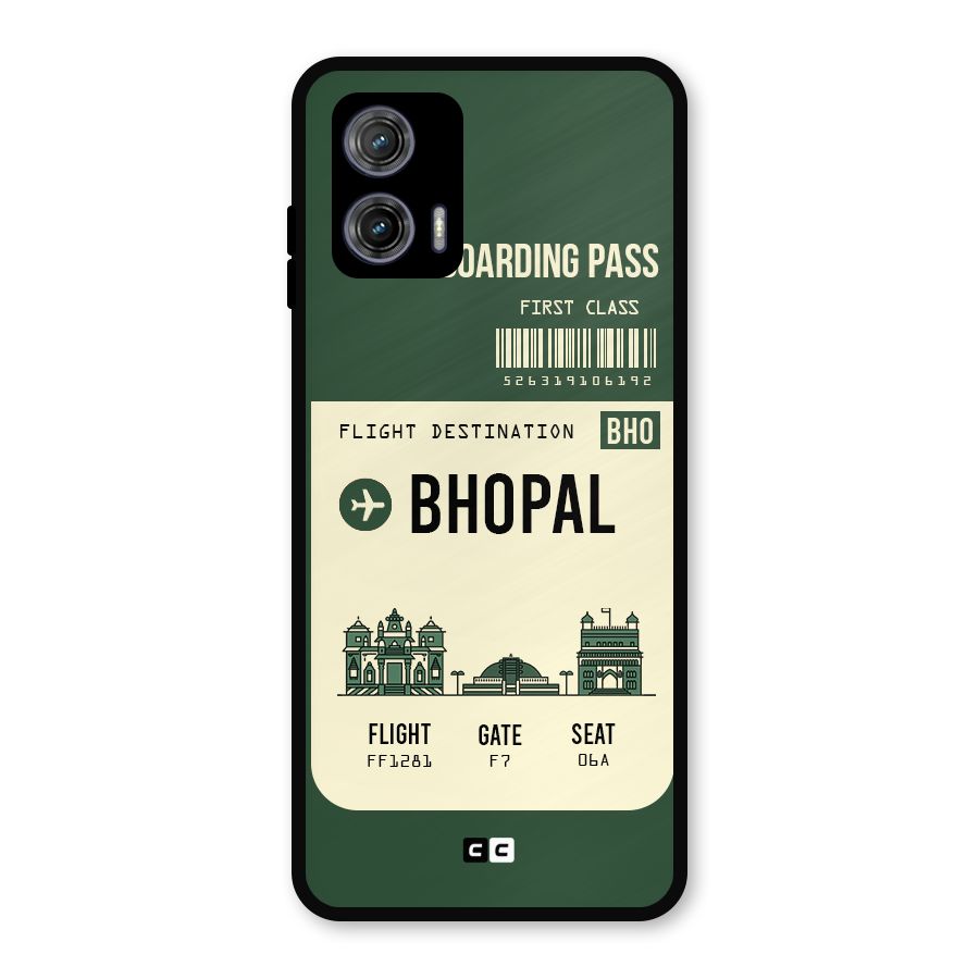 Bhopal Boarding Pass Metal Back Case for Moto G73