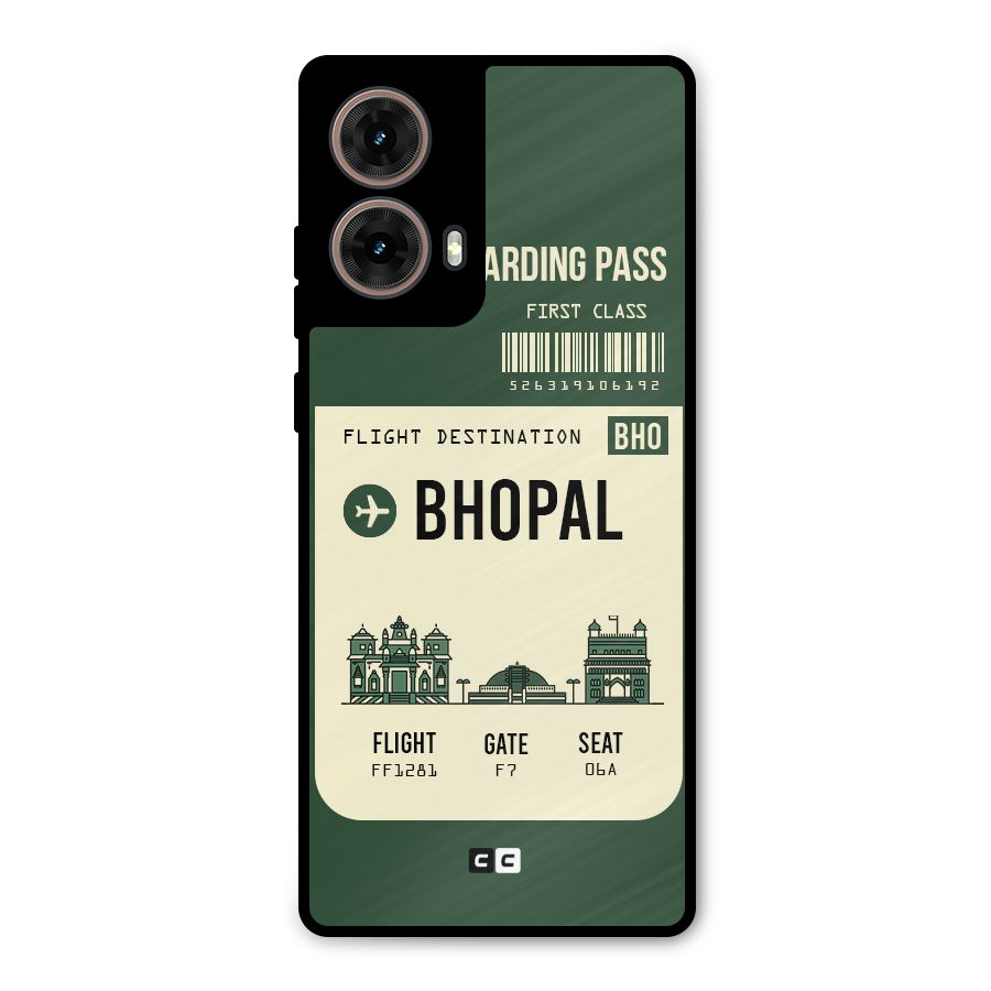 Bhopal Boarding Pass Metal Back Case for Moto G85