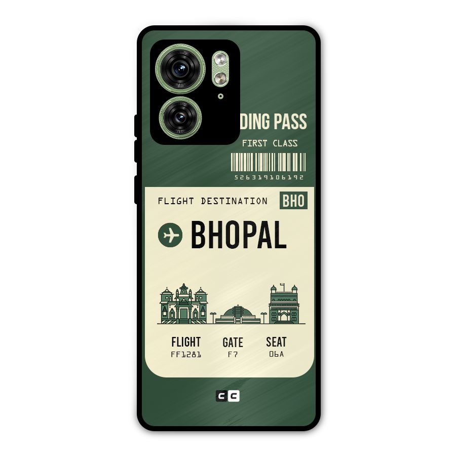 Bhopal Boarding Pass Metal Back Case for Motorola Edge 40 5G