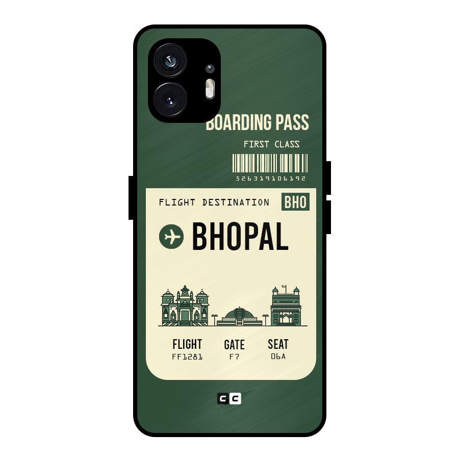 Bhopal Boarding Pass Metal Back Case for Nothing Phone 2