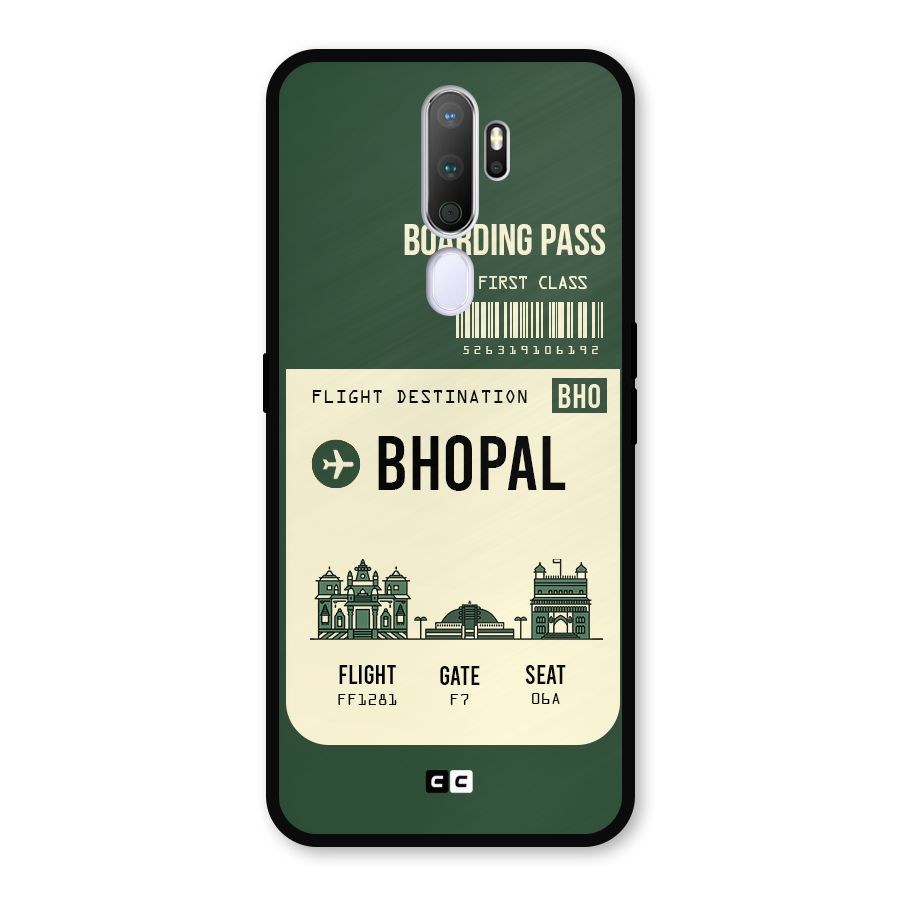 Bhopal Boarding Pass Metal Back Case for Oppo A9 (2020)