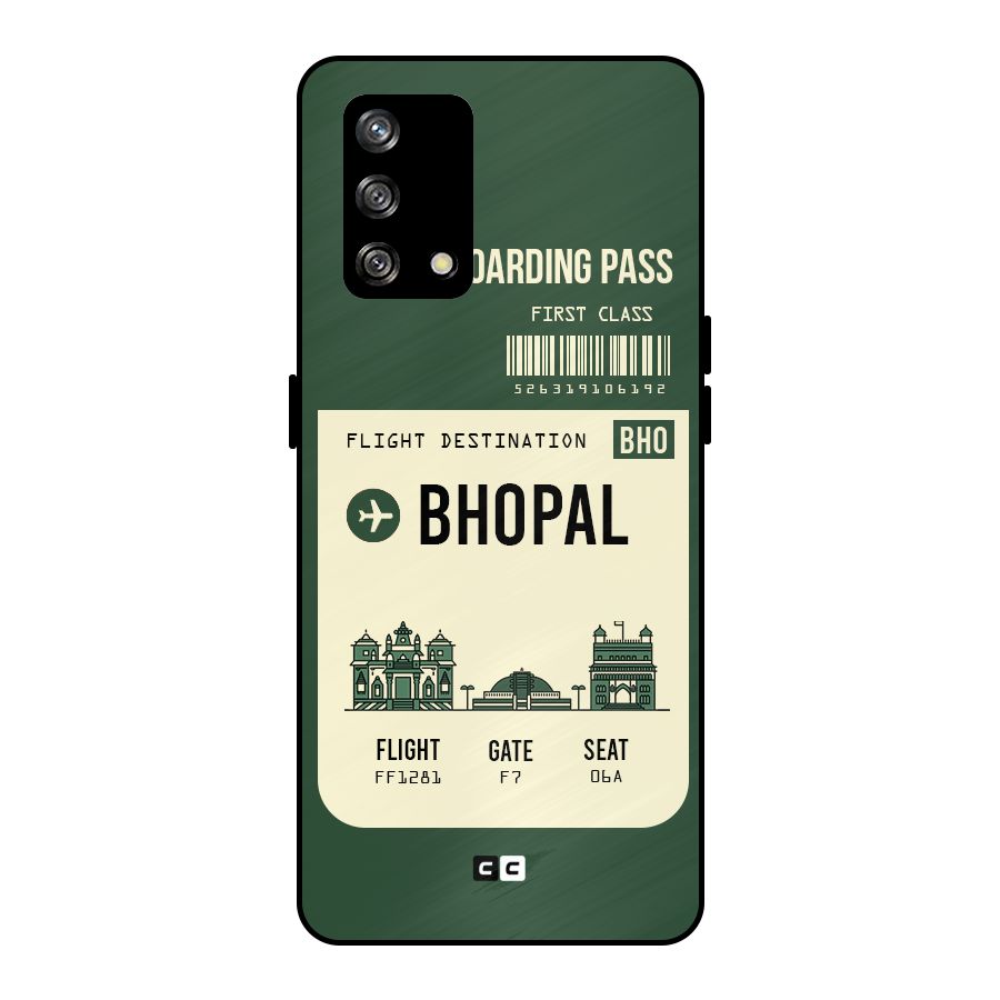 Bhopal Boarding Pass Metal Back Case for Oppo F19