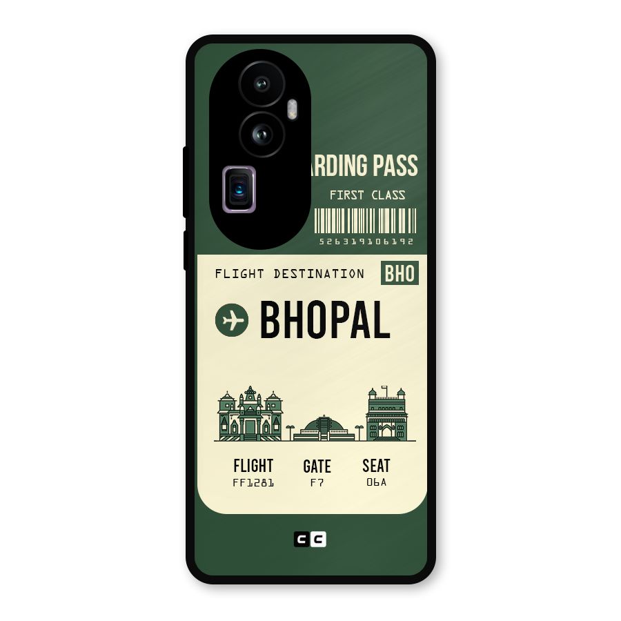 Bhopal Boarding Pass Metal Back Case for Oppo Reno10 Pro Plus