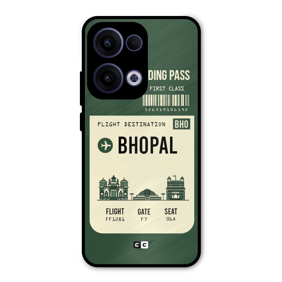 Bhopal Boarding Pass Metal Back Case for Oppo Reno13