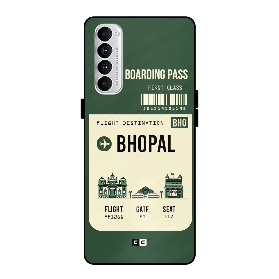 Bhopal Boarding Pass Metal Back Case for Oppo Reno4 Pro