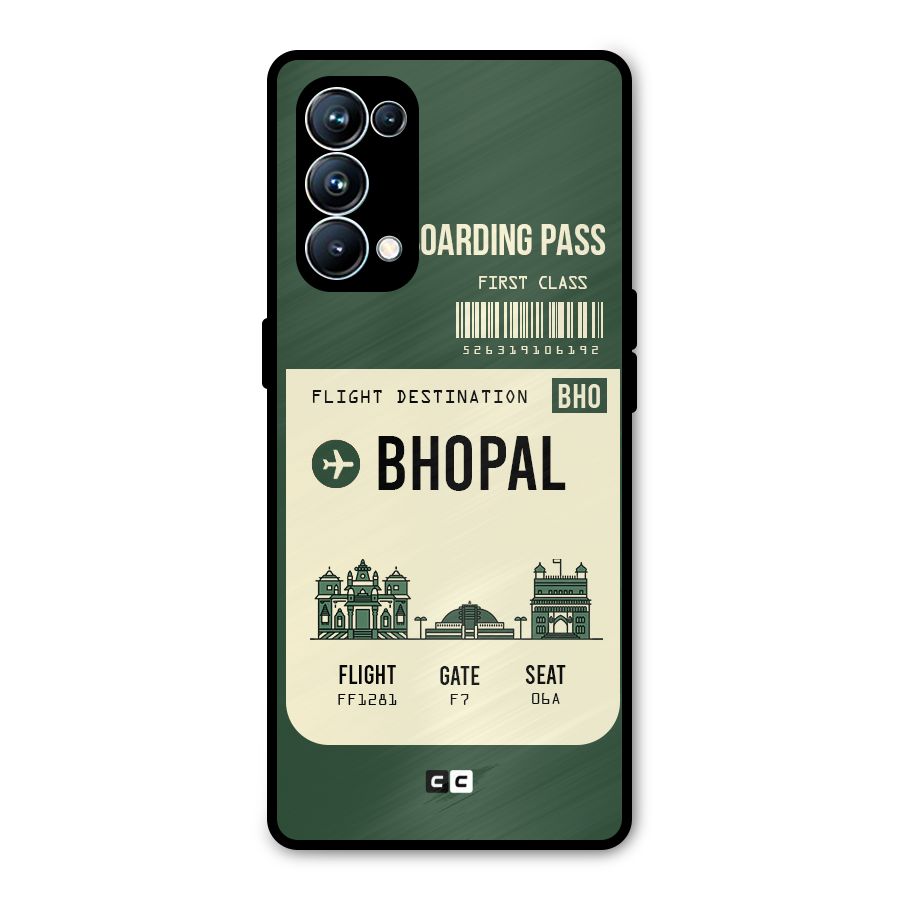 Bhopal Boarding Pass Metal Back Case for Oppo Reno5 Pro 5G