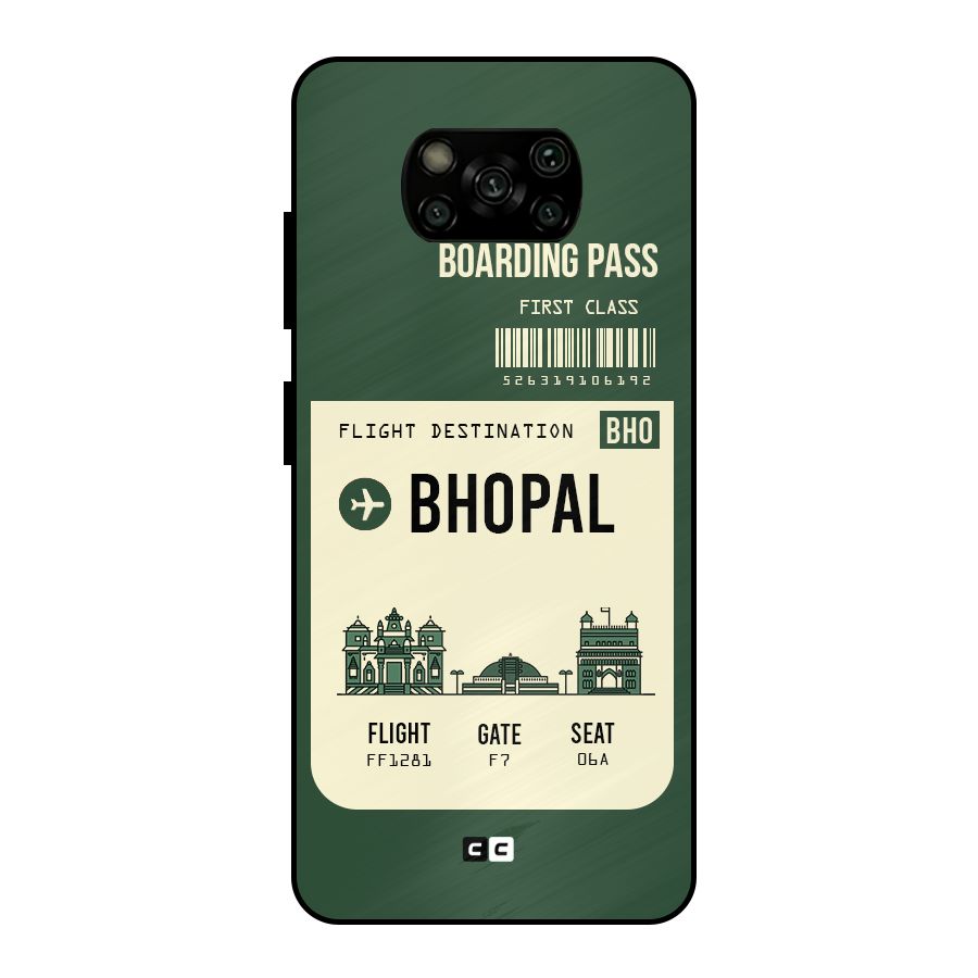 Bhopal Boarding Pass Metal Back Case for Poco X3