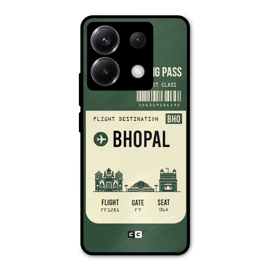 Bhopal Boarding Pass Metal Back Case for Poco X6