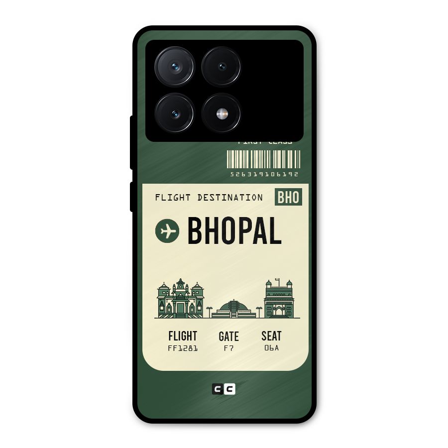 Bhopal Boarding Pass Metal Back Case for Poco X6 Pro