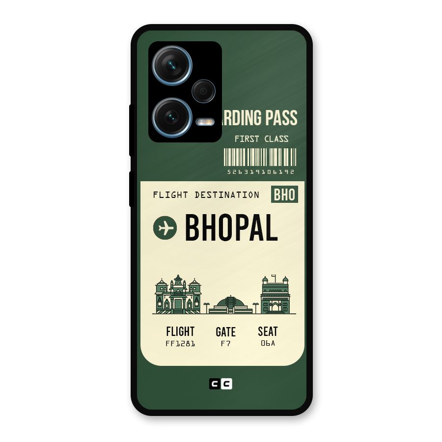 Bhopal Boarding Pass Metal Back Case for Redmi Note 12 Pro Plus 5G