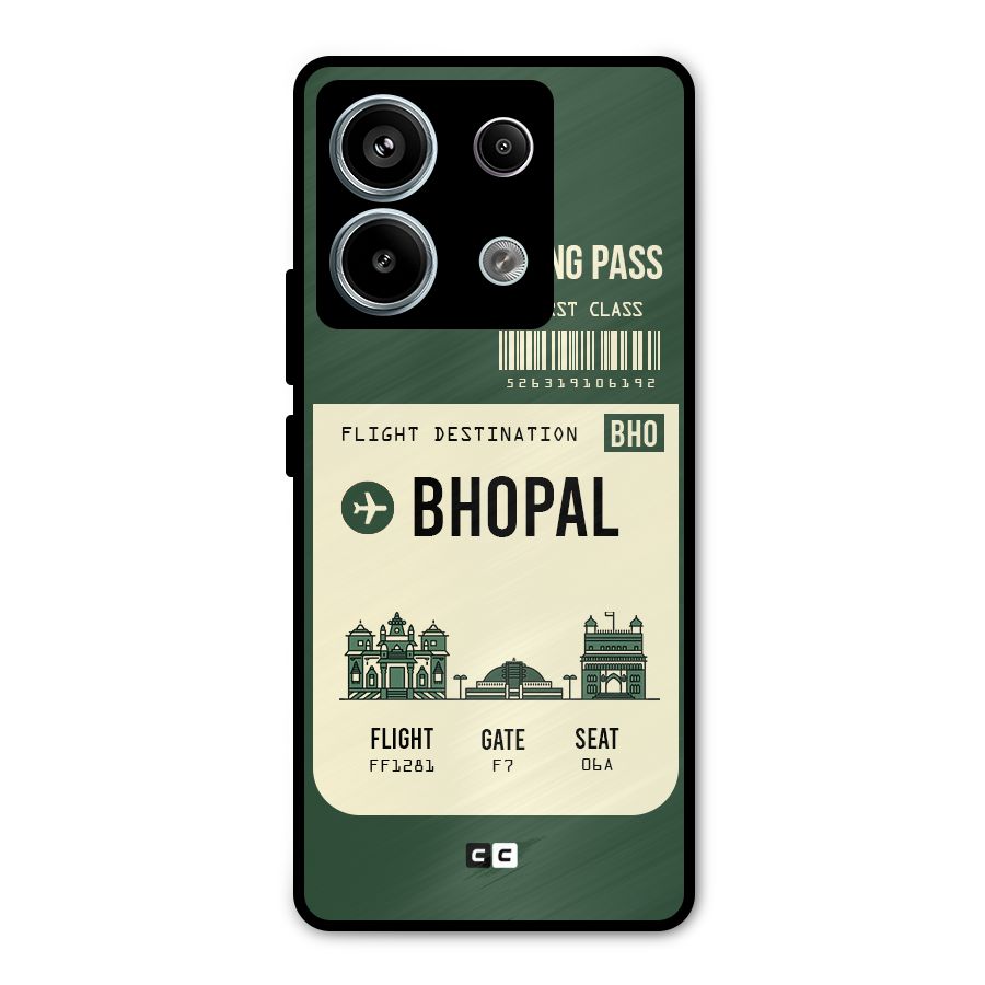 Bhopal Boarding Pass Metal Back Case for Redmi Note 13 Pro 5G