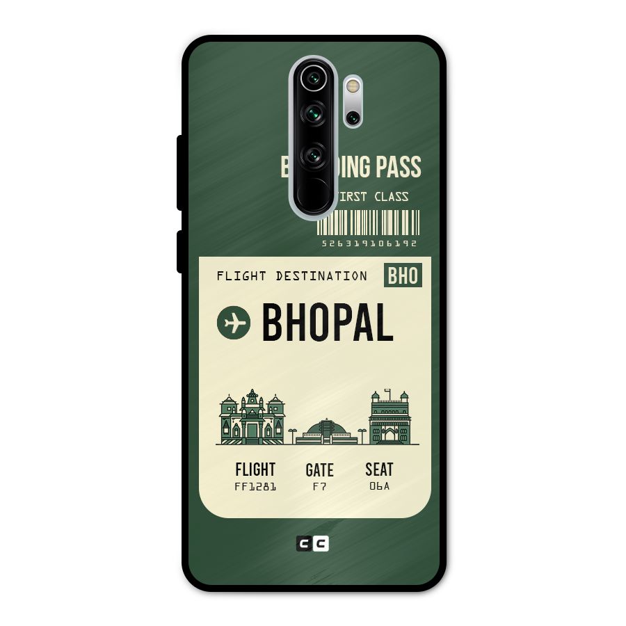 Bhopal Boarding Pass Metal Back Case for Redmi Note 8 Pro
