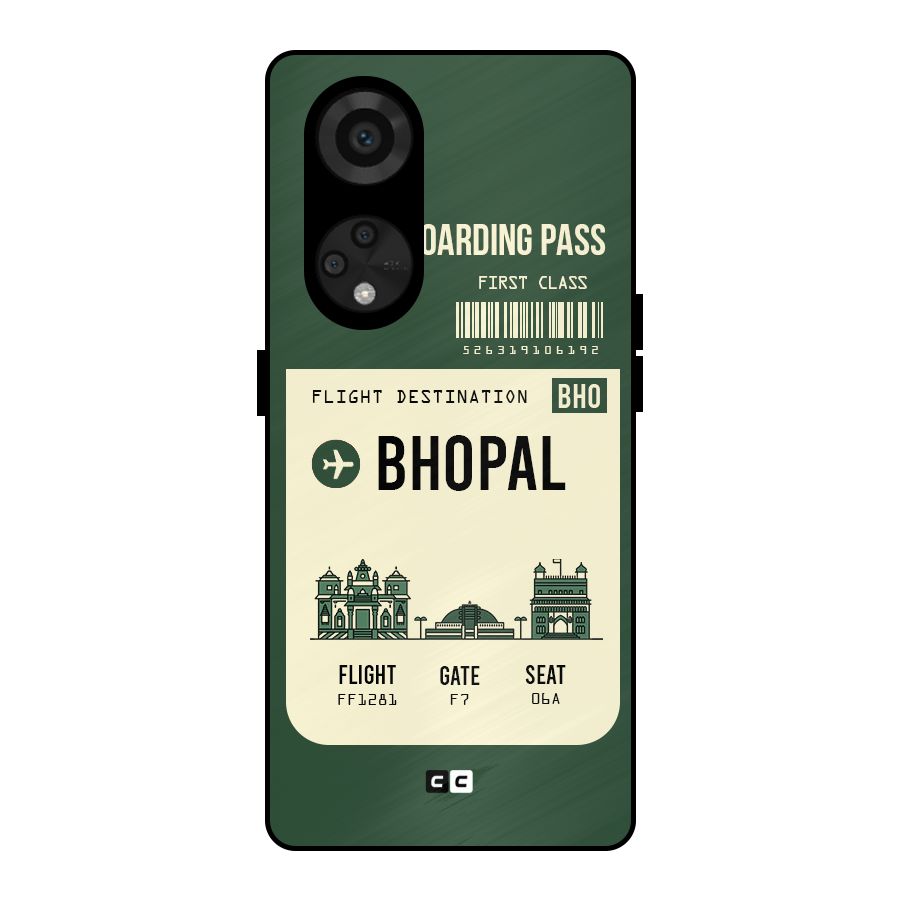 Bhopal Boarding Pass Metal Back Case for Reno8 T 5G